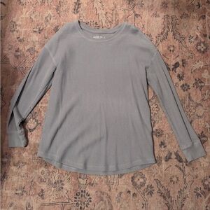 Abercrombie & Fitch Women’s Soft Blue Waffle Knit Top